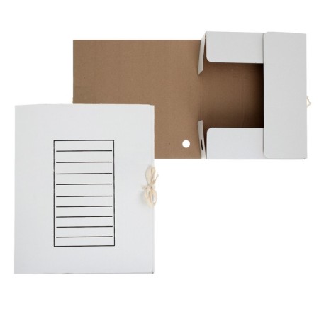 Archive folder with ties, microhofrocard, 80 mm, white, up to 750 liters-1