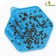 Rug for licking on suctions 18.5 x 15.5 cm, blue