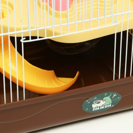 A cage for rodents "Pigzon" with a lock, 31 x 24 x 27 cm, brown-2