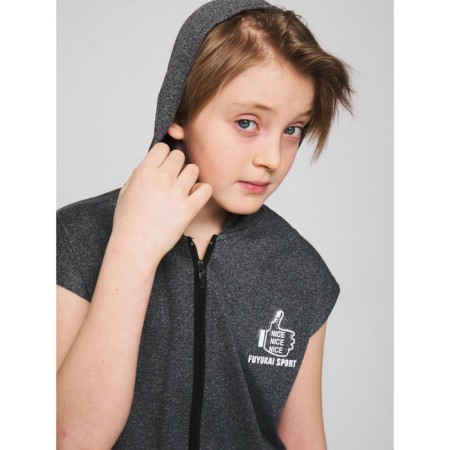 Sports suit for a boy, height 170 cm, gray color-6