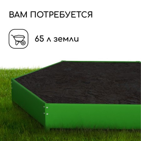 The flowerbed is galvanized, d = 80 cm, h = 15 cm, bright green, Greengo-4