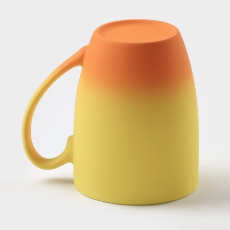 Mug ceramic shares "Yellow gradient", 350 ml, yellow and orange color-2