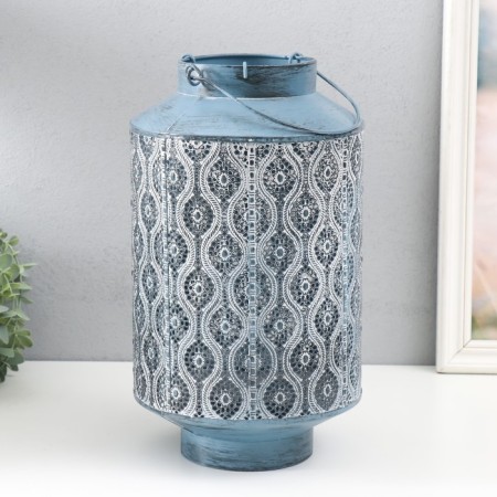 Summary metal per 1 candle "Arabica" d = 8.5 cm aged silver 19x34 cm-1