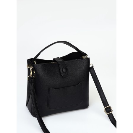 Bag Female Tout with zipper, black color-4