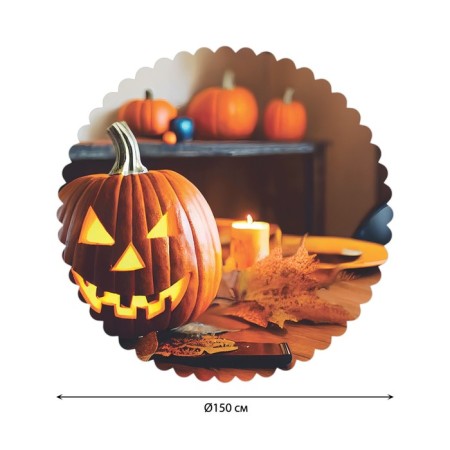 The tablecloth on the table “Smart pumpkin”, round, Saten, d = 150 cm-1