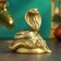 Figure "Snake of a cobra on a bag" 9.5x8.5x8.5cm, bronze with gilding