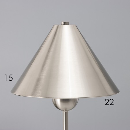 Table lamp with lampshade Risalux "Nialla" Modern, E27, 3 W, silver, 23 × 23 × 51.5 cm-2