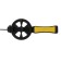 Winter fishing rod, plastic handle, guide fishing lines, yellow, HFB-15