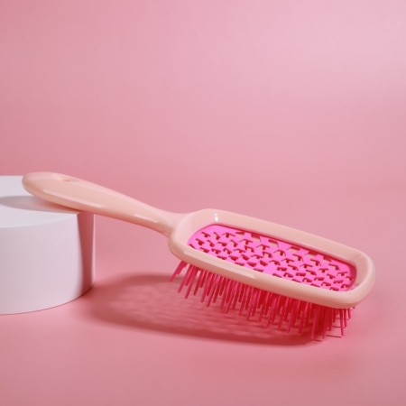The comb massage, wide, ventilated, 8.5 × 20.5 cm, PVC box, pink/peach color-7