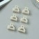 Hair crab "Arena" (set 6 pcs) arc, 2.5 cm, white