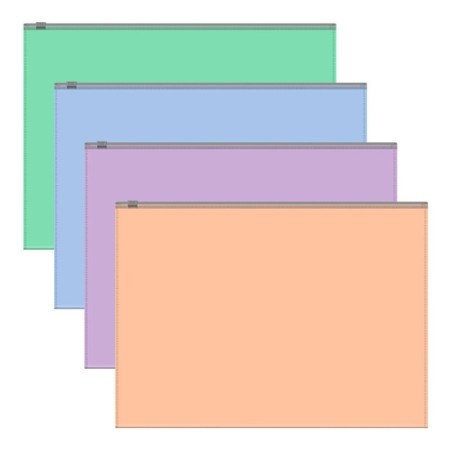 The convert folder on the A4 ZIP-Molniya, 180 μm, Erichkrause "Matt Pastel Bloom", up to 100 sheets, mix