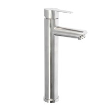 Zein ZS 20104 sink mixer, 35 mm ceramics cartridge, tall, stainless steel. Steel, satin