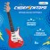 Musical toy "Supergitar", sound effects, red color