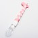 Children's spoon for feeding "giraffe", pink color