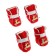 Deer boots, set 4 pcs, size s, red