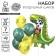 A set of balls "Happy birthday. Dino Panda ”, latex, foil set 6 pcs.