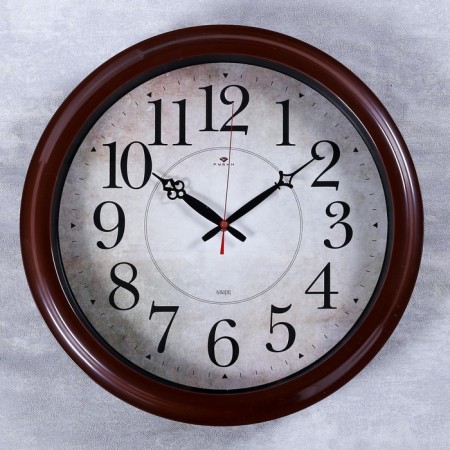 Watch wall, interior "claver", brown, dial 40 cm, 48 cm-3