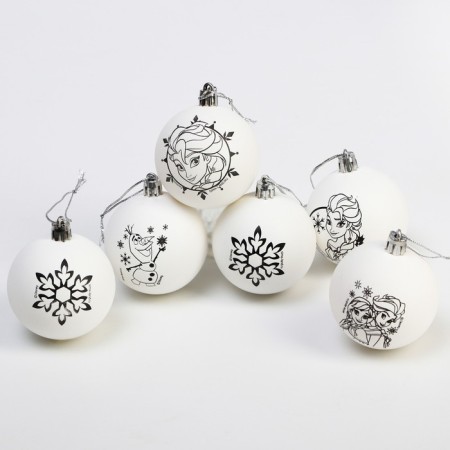 Set for creativity for the New Year "New Year's ball for coloring", 6 pieces 5.5 cm, cold heart-4