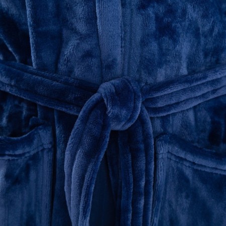 Unisex bathrobe Lovelife "Hygge" color dark blue, One size, microfiber, 100% p/e, 250 g/m2-7