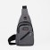 Male sling bag from textiles, gray color