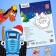 Coloring "New Year", A4, 16 p., Blue tractor