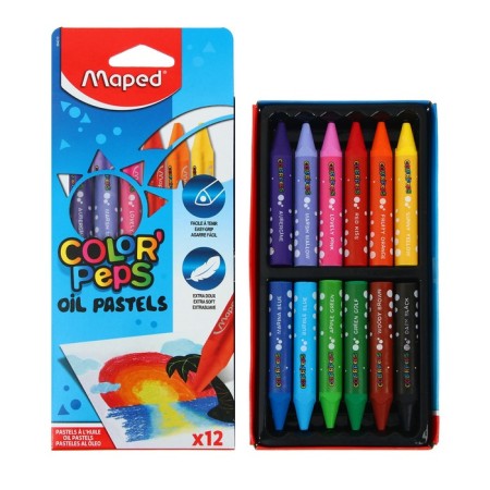 Oil Pasteel Baby 12 colors, Maped Oil Pastel, triangular case-1