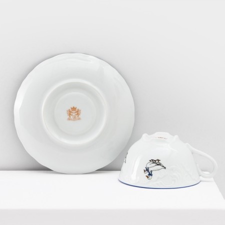Tea service for 6 Person "Rococo. Geese ", 15 items-11