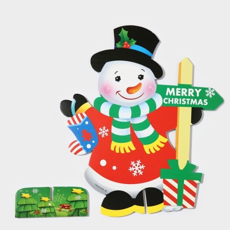 Decorative decoration (stand) "Snowman" 32x28 cm-6