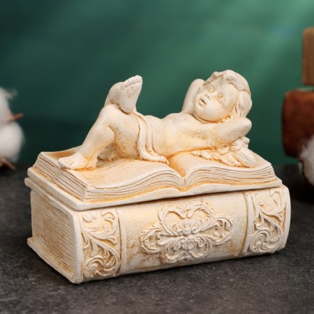 The box "Angel lies" gilding, 9x7x6cm-4