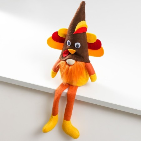 Interior doll "Dwarf in a rooster costume" 38x8x8 cm-1