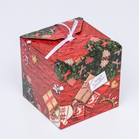 The folding box "Joy of the winter morning" 14 x 14 x 14 cm-1