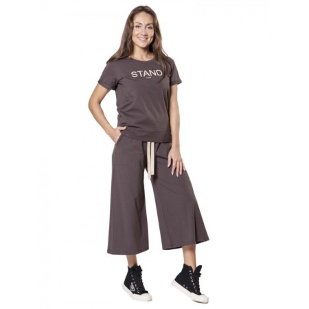 Female suit, size 50, brown color-2