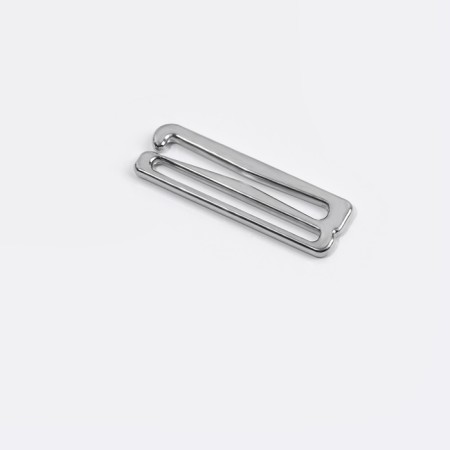 Strap hook, metal, 25 mm, 20 pcs, silver color-1