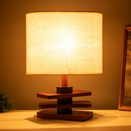 Table lamp "Carter" 1x40W E27 red walnut 12x25x33.5cm-1