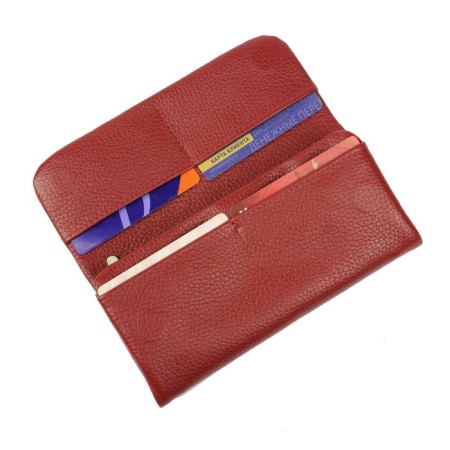 N/k wallet, valve, pockets 4, departments/coins 1, departments 2, color Red Fleet PR806-1