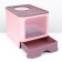 Closed toilet 50 x 40 x 40 cm with a retractable pallet, burgundy