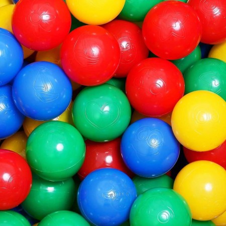 Balls for a dry pool with a pattern, ball diameter 7.5 cm, set 500 pieces, color colorful color-12