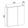 Bathroom mirror "Lada 60" white, 12 x 60 x 65 cm