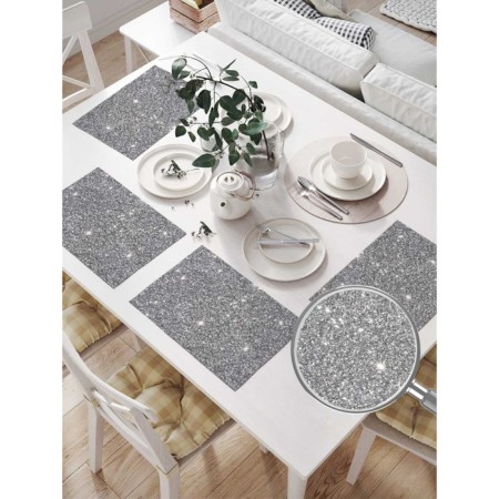 A set of napkins for setting the table "Shiny noise", rectangular, size 32x46 cm, 4 pcs-1