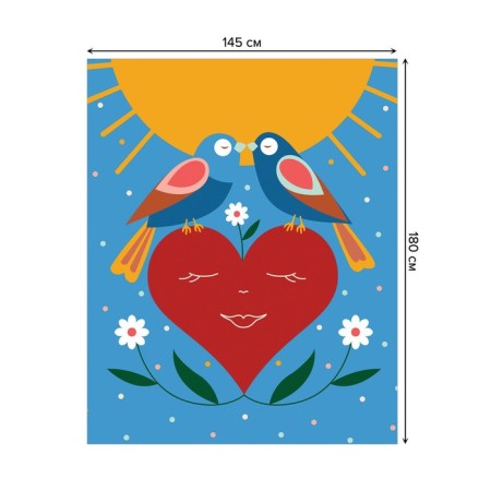 Tables on the table "Spring", rectangular, oxford, size 145x180 cm-1