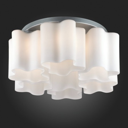 Ceiling Ceiling ST LUCE. SL116.502.06. ONDE. 6x60 watts, E27, 52x52x25 cm, silver color-2
