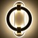Bra "Circle" LED 31W 4000k black and white 26x19x5 cm
