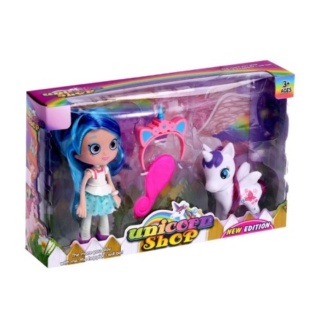 Fashionable "Susie" doll with ponies, with accessories, mix-6