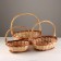 A set of baskets of 3 pcs, 42x33x14.5hh36.5, natural/white, willow