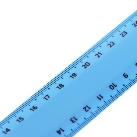 Line 30 cm Istanm, plastic, 2 scales, opaque, pastel colors, euro suspension, mix-6