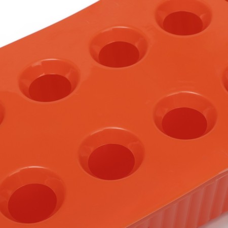 Box for growing green onions, 29 × 16 × 8.5 cm, 2.5 l, 10 holes, orange, Greengo-2