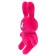 Soft toy "Rabbit Lucky", Fuchsia color, 20 cm