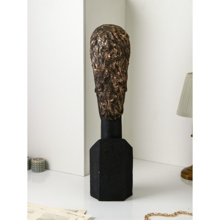 Figure "Face", polystone, 82 cm, black-gold color-3