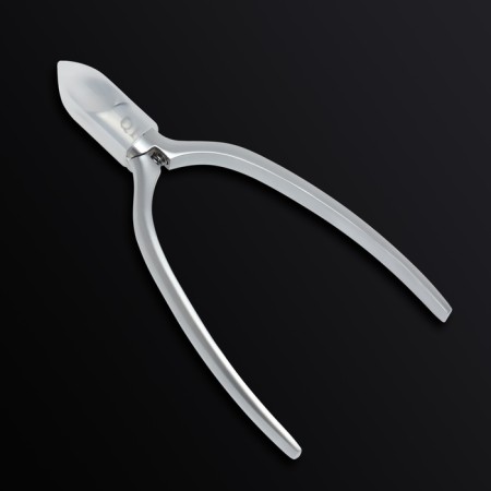 Manicure nippers for the cuticle “Premium Satin”, hidden spring, matte, 10.3 cm, blade length - 4 mm, silver color-4