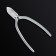 Manicure nippers for the cuticle “Premium Satin”, hidden spring, matte, 10.3 cm, blade length - 4 mm, silver color